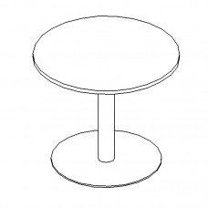 Стол для переговоров круглый на опоре-колонне (90x90x73.9) 45*