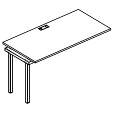 Секция стола рабочей станции на металлокаркасе QUATTRO (120x70x75) 35*