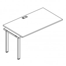 Секция стола рабочей станции на металлокаркасе TRE (120x80x75) 45*